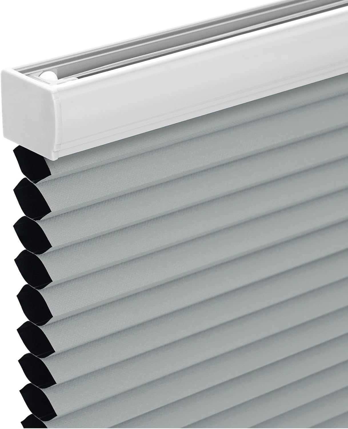 Changshade Cordless Cellular Shades,Blackout Honeycomb Shades for Windows,Pull Down Pleated Blinds,Easy to Install for Indoor Windows and French Doors,Grey(Blackout),16" w x 36" h
