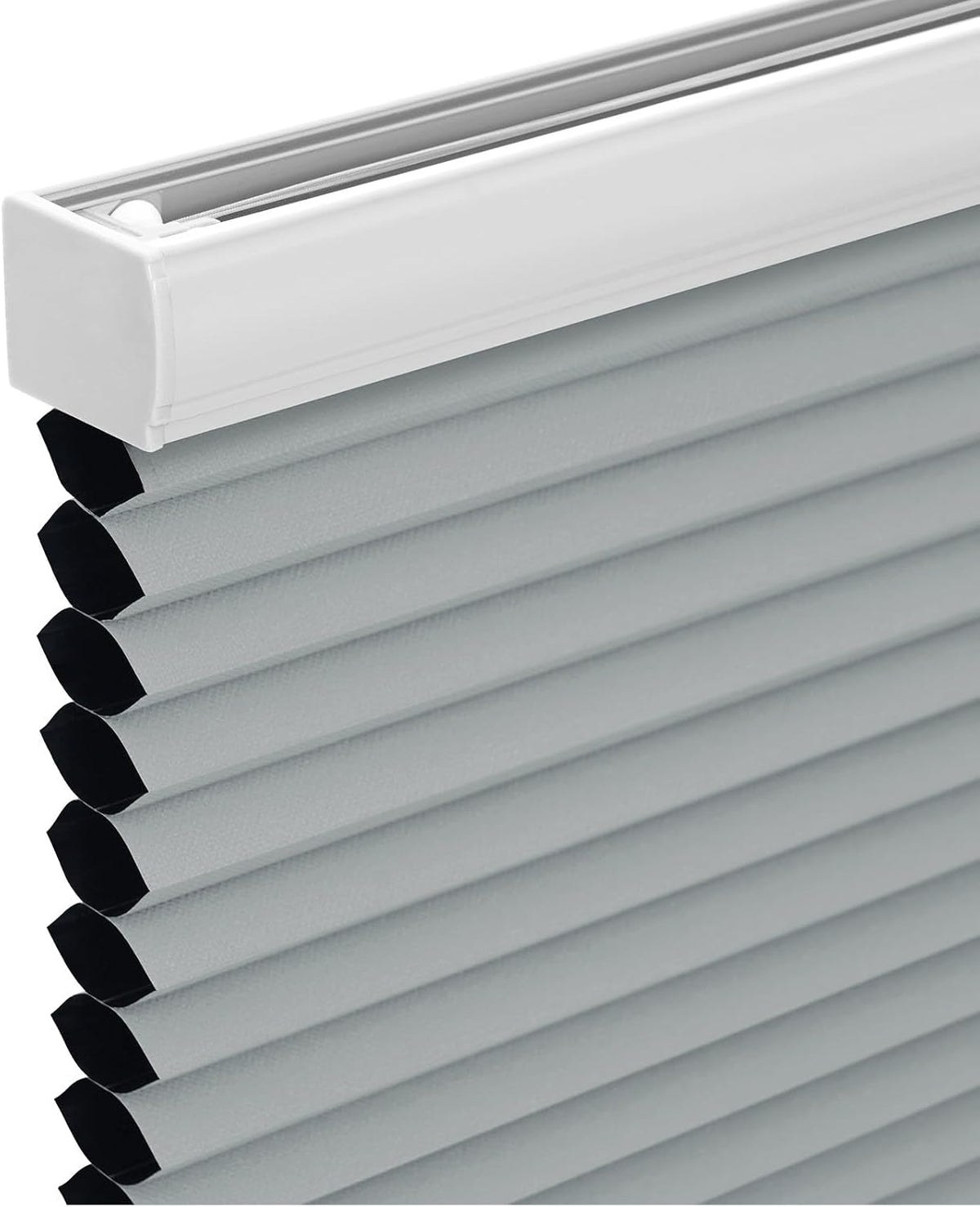Changshade Cordless Cellular Shades,Blackout Honeycomb Shades for Windows,Pull Down Pleated Blinds,Easy to Install for Indoor Windows and French Doors,Grey(Blackout),16" w x 36" h