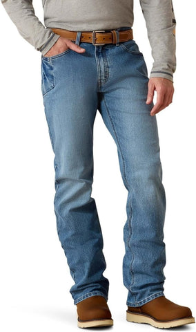 Ariat Men's Rebar M4 Low Rise DuraStretch Basic Boot Cut Jean