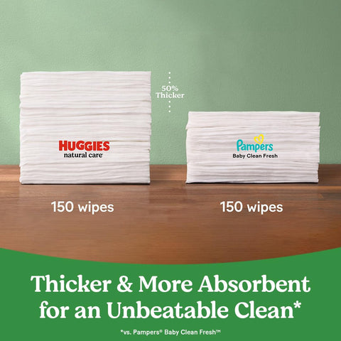 Huggies Natural Care Sensitive Baby Wipes, Unscented, 3 Packs, 624 Wipes