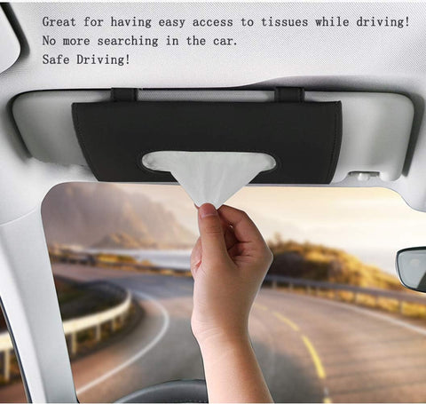 Carstuus Car Tissue Holder, Sun Visor Napkins Holder, Car Accessories