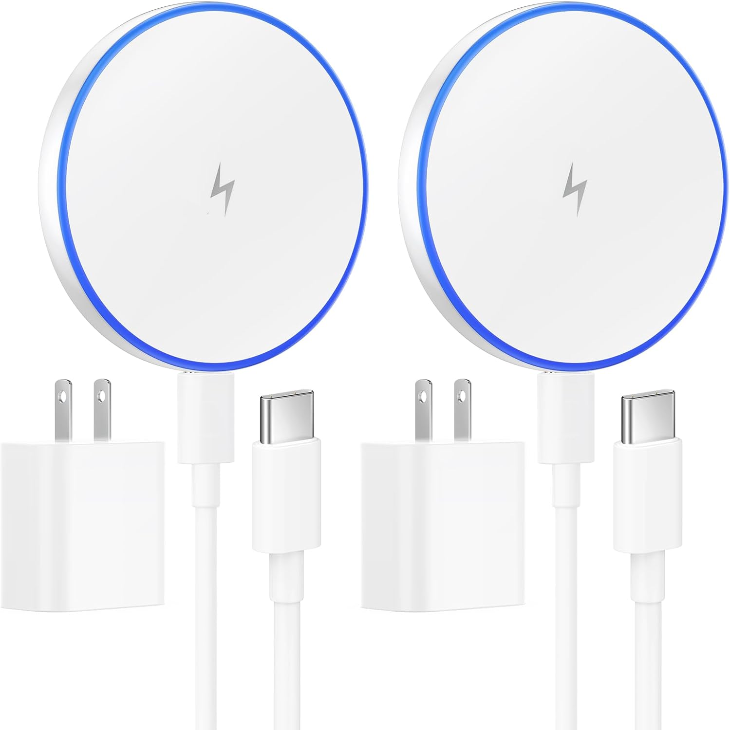 MagSafe Charger 2 Pack 15W Magnetic Wireless Charger Fast Charging Pad