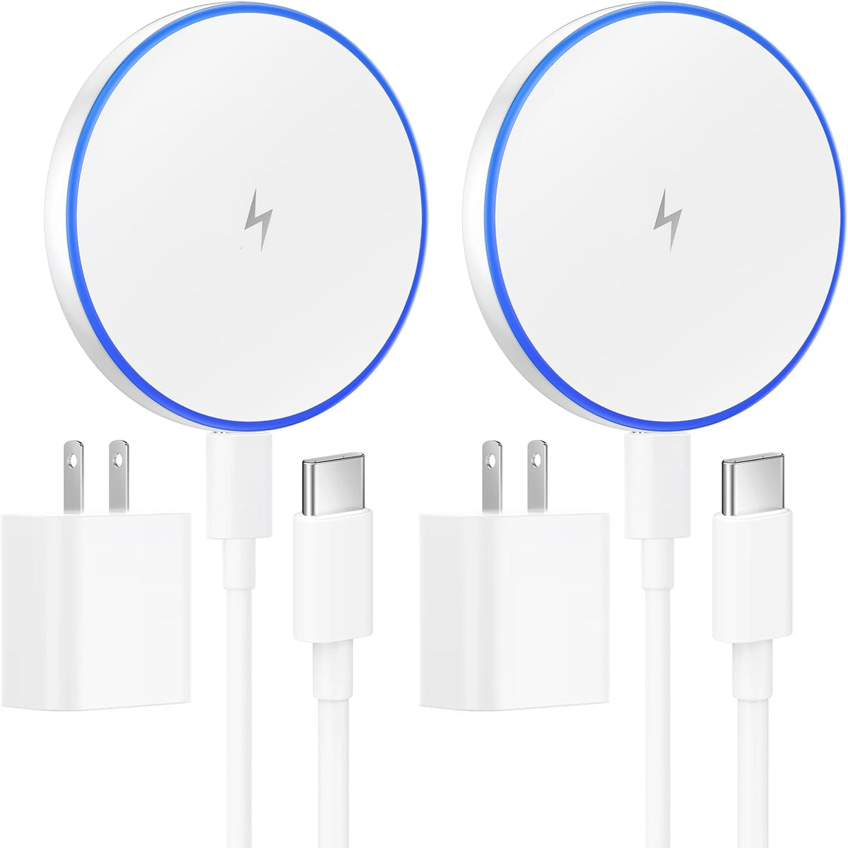MagSafe Charger 2 Pack 15W Magnetic Wireless Charger Fast Charging Pad