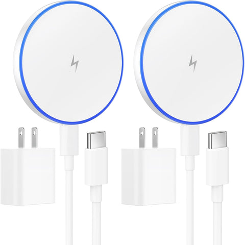 MagSafe Charger 2 Pack 15W Magnetic Wireless Charger Fast Charging Pad
