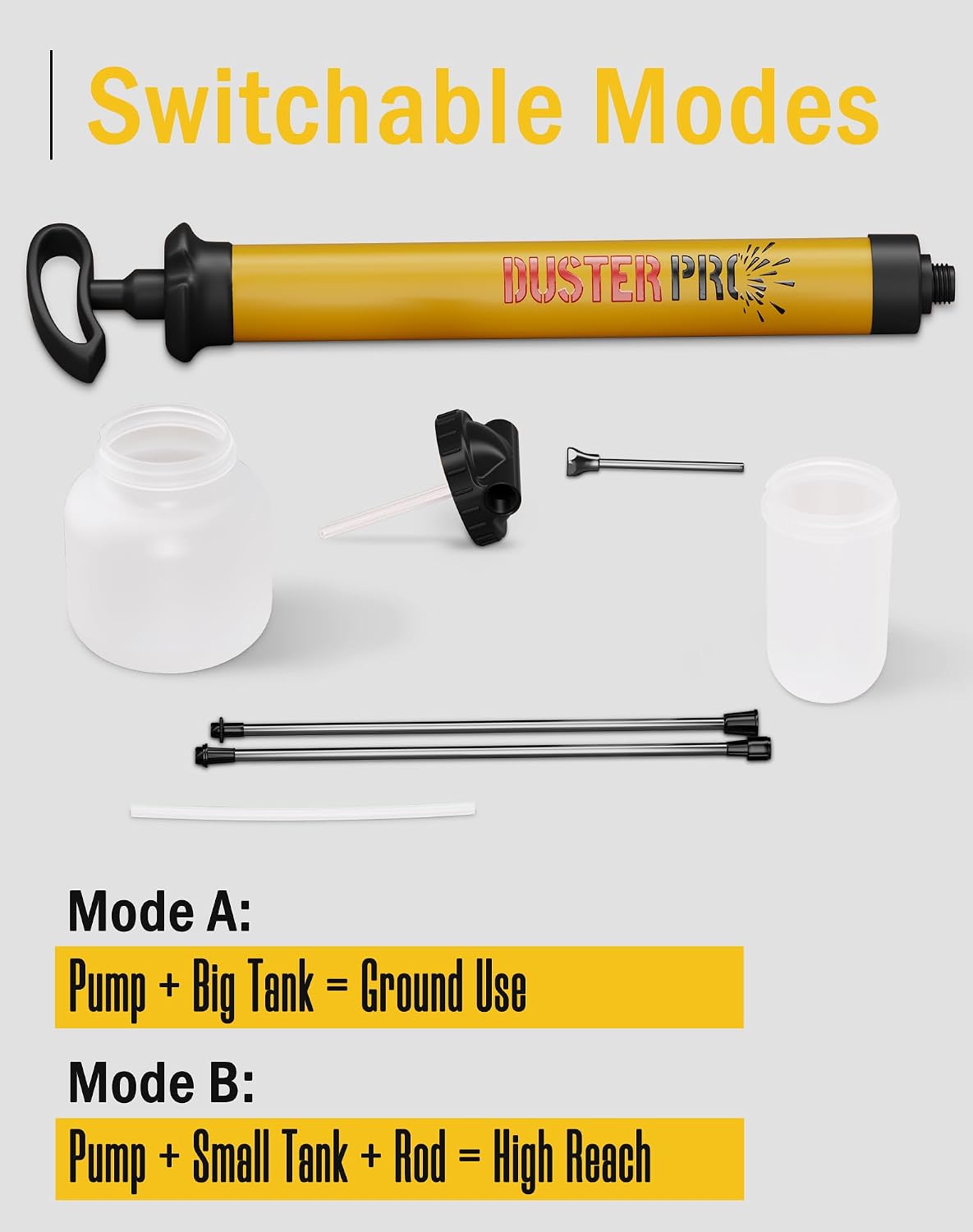 Relime Diatomaceous Earth Cannon Pump Large Capacity Powder Duster 4FT Long