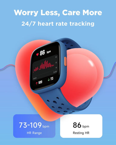 BIGGERFIVE Kids Smart Watch No Phone Needed, 1.8" Fitness Tracker Watch
