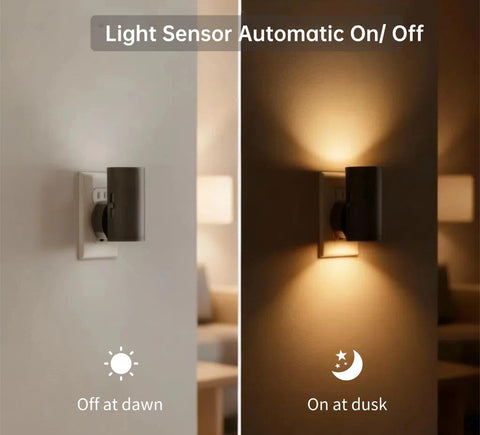 TSEXES LED Night Lights Plug into Wall 2 Pack,Dimmable,Soft White 3000K
