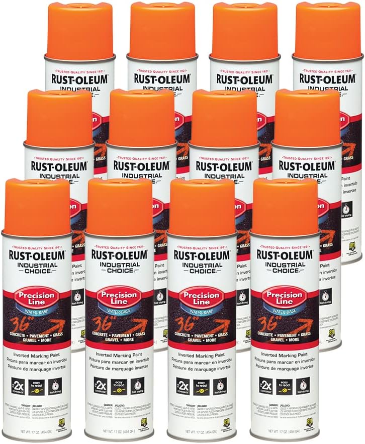 Rust-Oleum Inverted Marking Spray, Water-Based, Fluorescent Orange