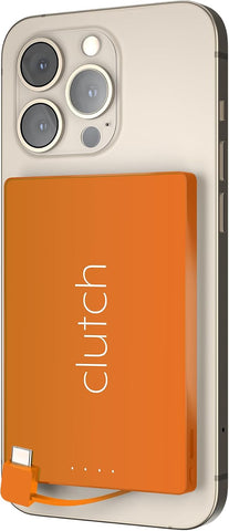 Clutch - Pro USB-C Portable Charger - Compatible with iPhone 15, 16, 17 & Android Devices - Power Bank Magnetic Battery - TSA Travel Approved - USB Rechargeable - Built-in Cable - 5000 mAh - 3.7oz