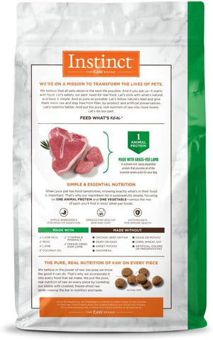Instinct Limited Ingredient Diet Dry Dog Food, Real Lamb, 20 lb. Bag