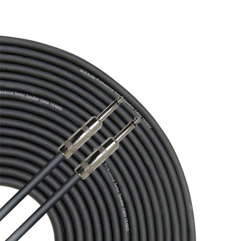 GLS Audio Speaker Cable - 12AWG Speaker Wire, 1/4 in TS Connector, 25 Ft