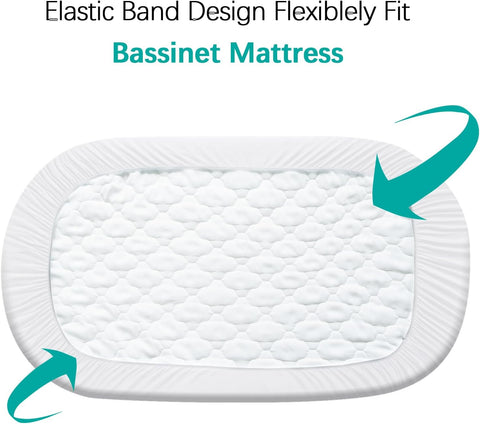 Bassinet Mattress Protector 33x20 Fits BCOL/wayfong/venowu/Cowiewie/Semphis