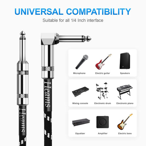 Premium 10 FT Guitar Cable, Noise Free, 3 Times Durability