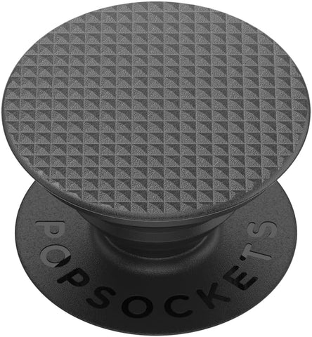 PopSockets Adhesive Phone Grip, Holder- Knurled Black