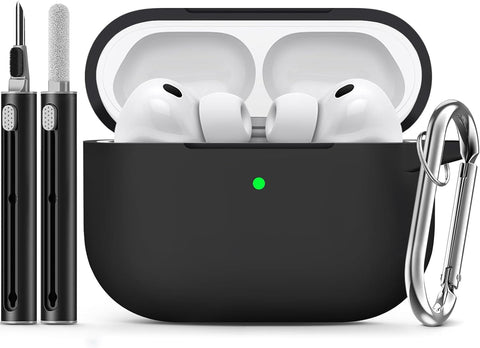 Ljusmicker for AirPods Pro 3 Case 2025 with Cleaner Kit,Black