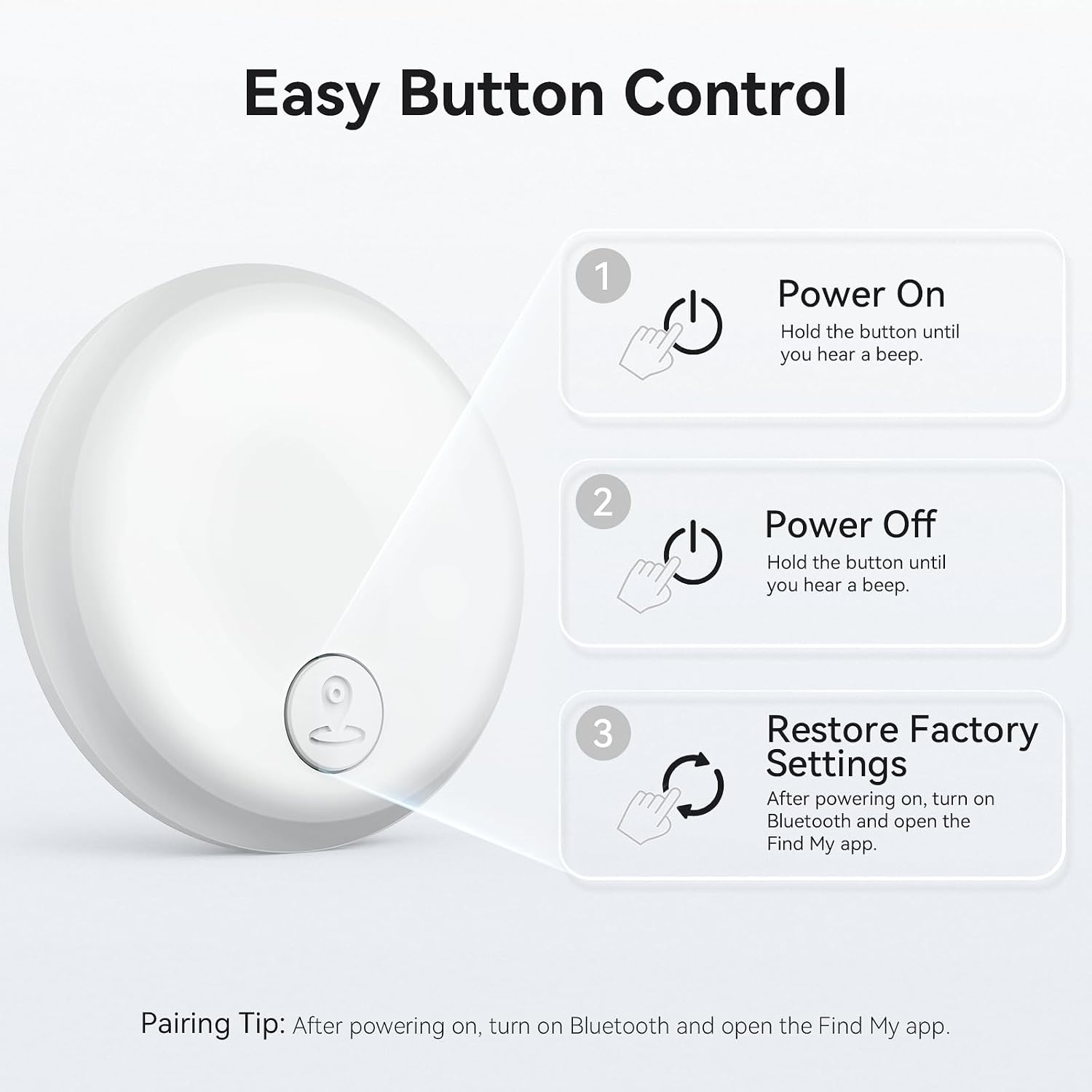 Air Tracker Tag-2 Pack, Smart Item Tags [Apple MFi Certified]