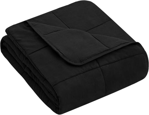 yescool Weighted Throw Blanket 5lbs, 36" x 48", Black
