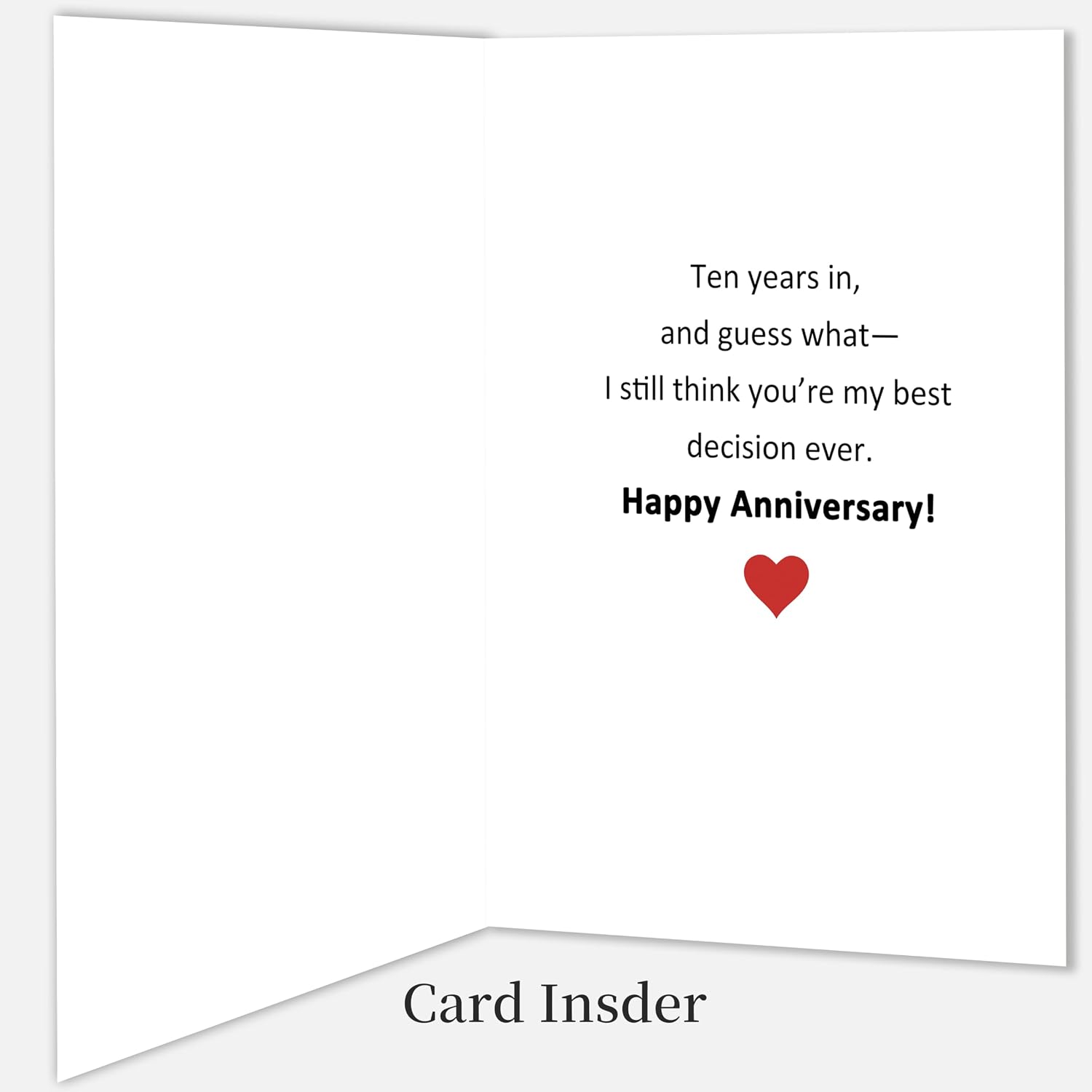 10th Anniversary Card, 10 Year Anniversary Card Gifts for Him Her