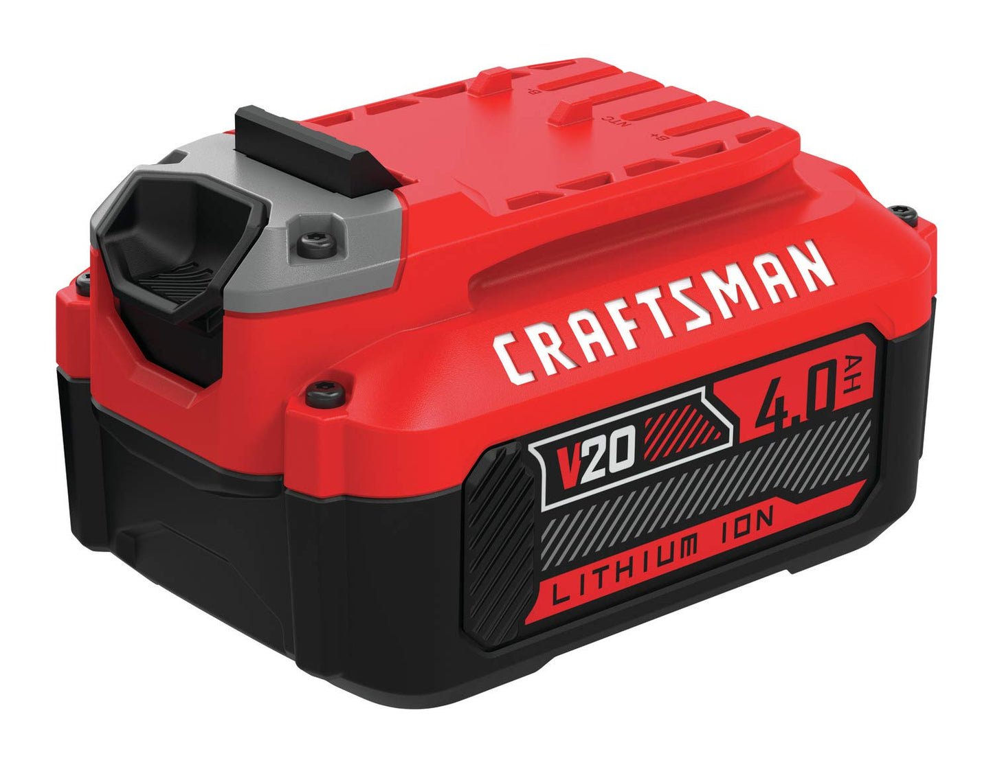 CRAFTSMAN V20 Lithium Ion Battery, 4.0-Amp Hour, 2 Pack, LED Charge Indicator (CMCB204-2)