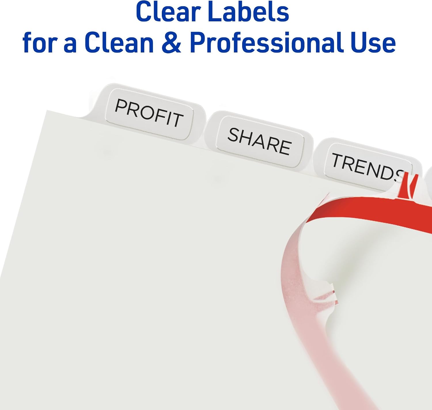 Avery Index Maker Clear Label Dividers, 8-Tab, White, 25 Sets