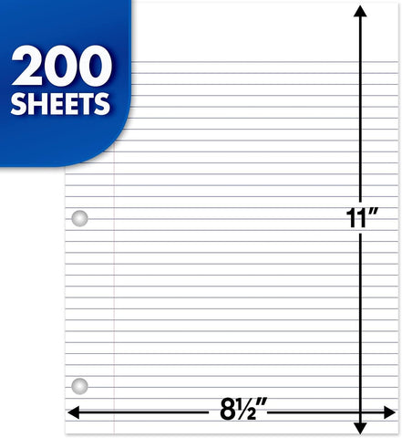 Mead Economical Filler Paper, College Ruled, 11 x 8-1/2, 200 Sheets