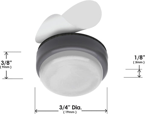 GorillaGlides Plastic Furniture Sliders/Screw On Floor Protectors for Carpet and Hard Surfaces, Round (0.75 Inch)