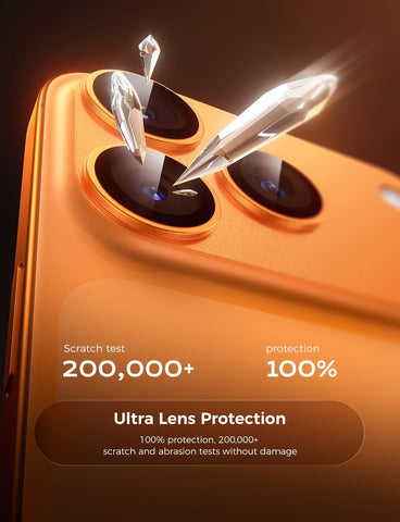 MAGIC JOHN 2 Pack Camera Lens Protector for iPhone 17 Pro Max 6.9”,Orange