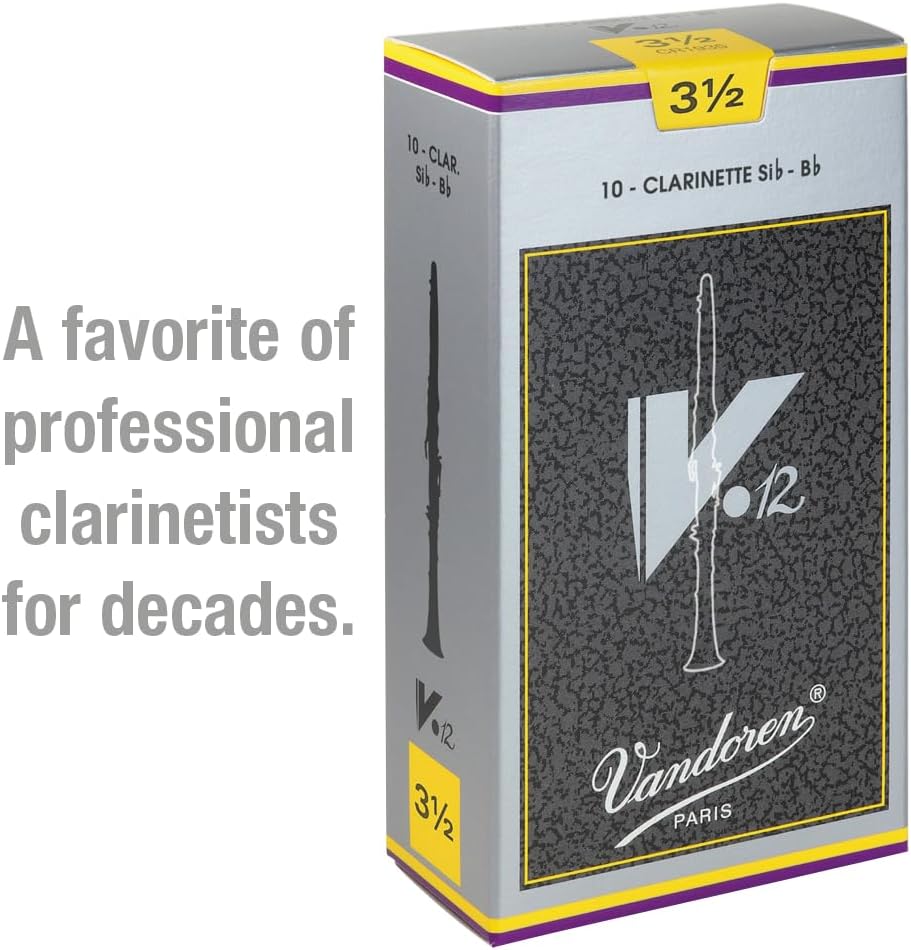 Vandoren CR1935 Bb Clarinet V.12 Reeds Strength 3.5; Box of 10