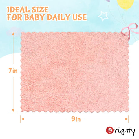 Orighty Baby Washcloths 12-Pack(7''x9''), Coral Fleece Baby Towels