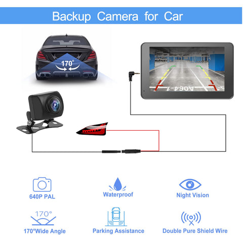 Capapro 7" HD Portable Carplay Wireless Touch Screen Double Din Car Stereo Compatible Apple Carplay and Android Auto with GPS Navigation, Voice Control, Mirror Link, Bluetooth