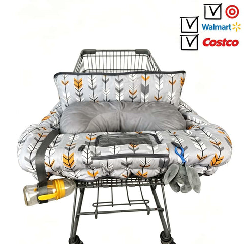 Shopping Cart Cover for Baby, High Chair Cover for Boy Girl, Infant Grocery Cart Cushion with Removable seat Positioner and Cellphone Holder