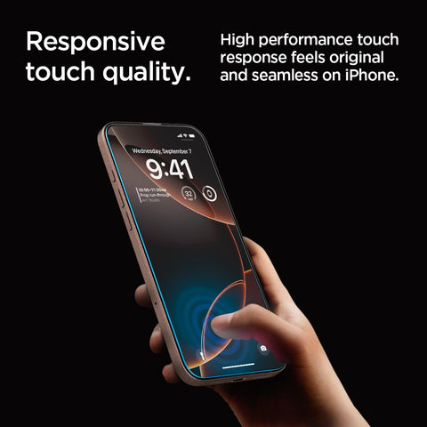 Spigen Tempered Glass Screen Protector [GlasTR EZ FIT] designed for iPhone 16 Pro Max [2 Pack]