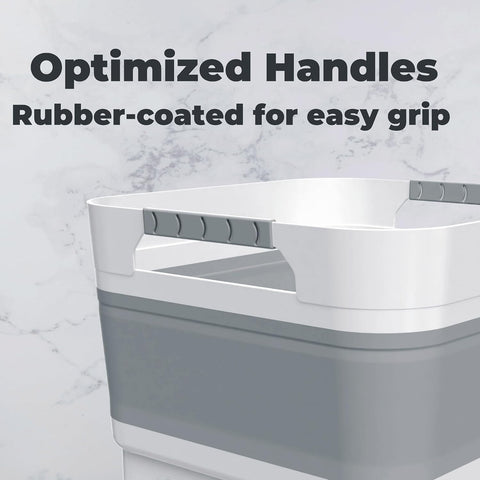 GIMWA 2.6 Gal Collapsible Baby Bottle Wash Basin with Drain Plug