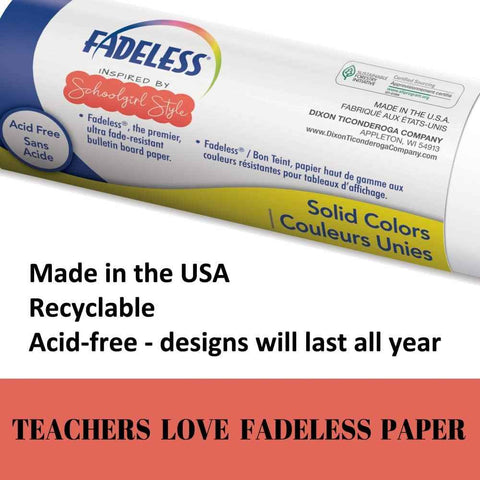 Fadeless Schoolgirl Style Bulletin Board Paper, Vintage Chalkboard, 47.25" x 50', 1 Roll