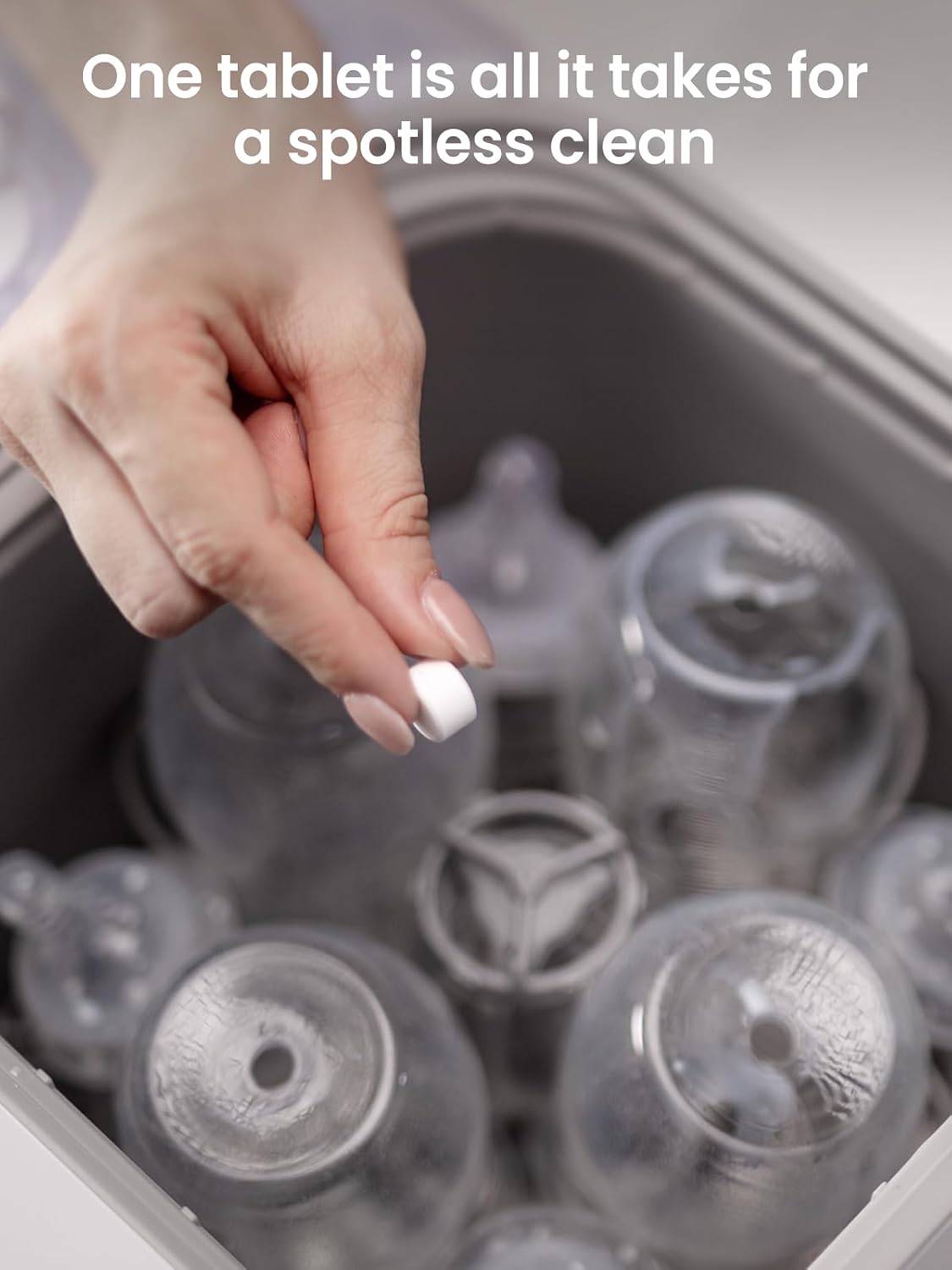 GROWNSY Detergent Tablets for Bottle Washer 130 Count, Safe & Deep Cleaning
