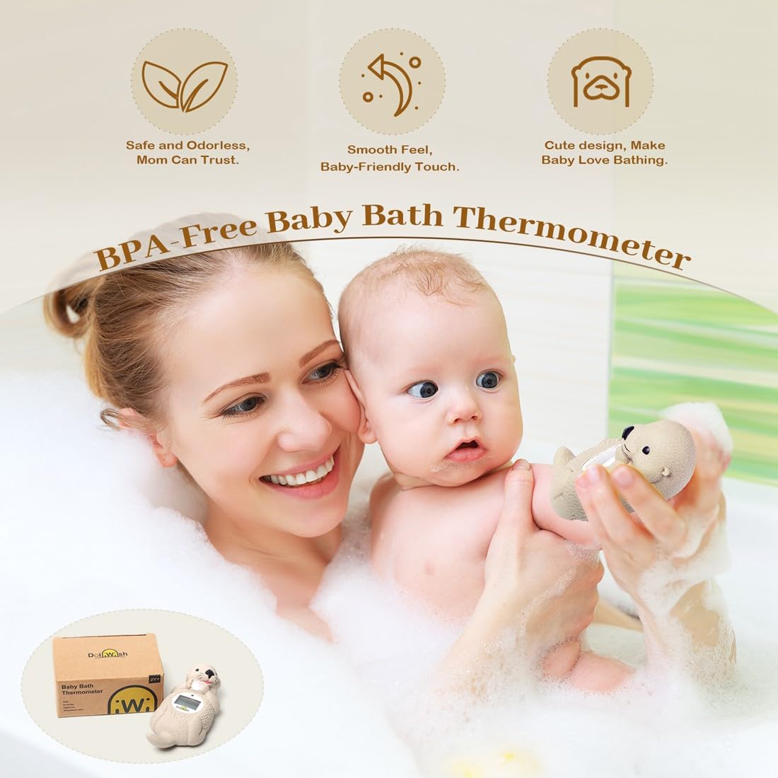 Baby Bath Thermometer for Infants Otter Baby Water Thermometer for Bathtub