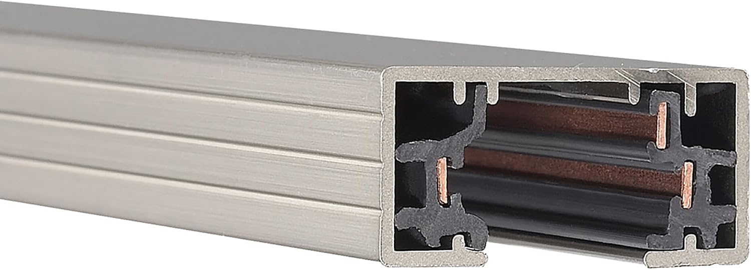 WAC Lighting, H Track 6FT Single Circuit 120V with 2 Endcaps in Black