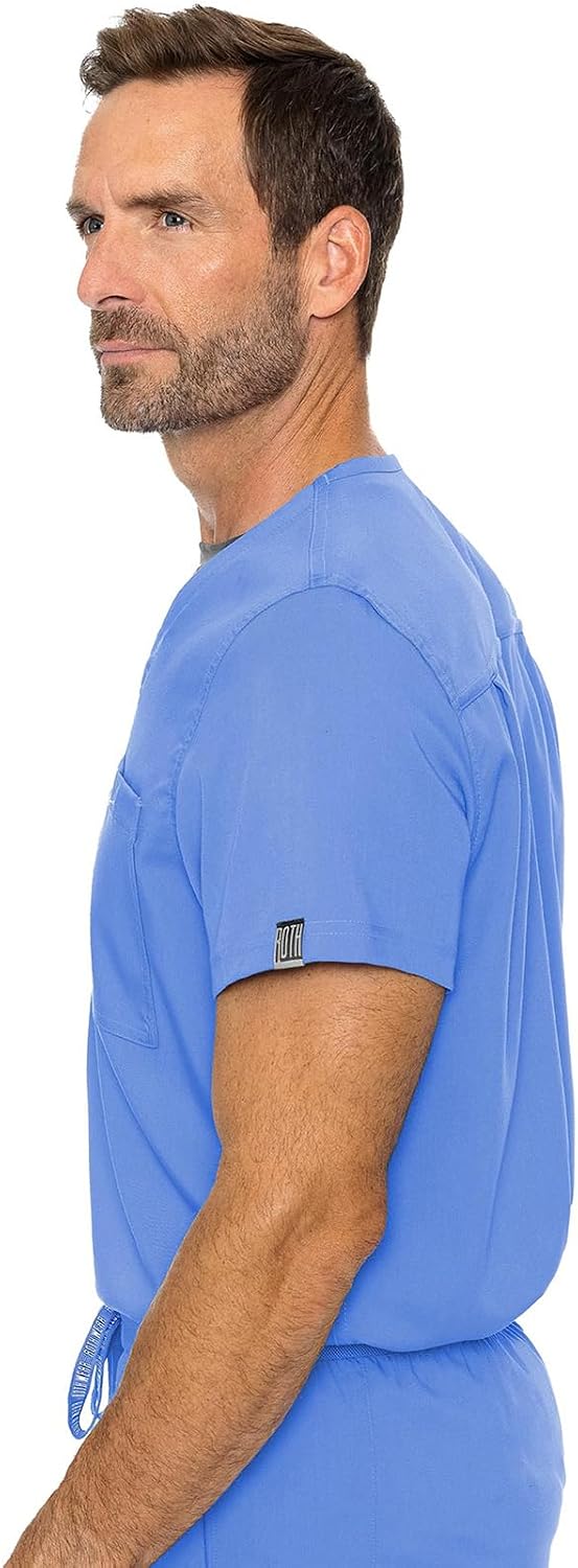 Med Couture Rothwear Touch Scrub Top for Men V-Neck 1 Pocket