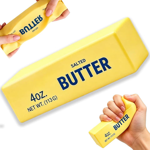 Butter Squishy,Squeeze Toys,2026 New Soft Novelty Toy,Realistic Butter Stick Fidget, Slow Rising Soft Stress Toy for Adults Stress Relief & Anxiety Relief (Butter-1PCS)