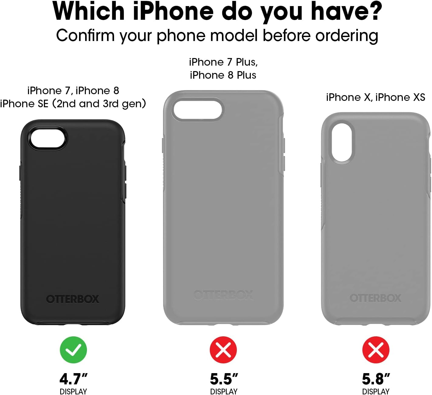 OtterBox iPhone 8/7 & SE (3rd/2nd Gen) Commuter Series Case - Black