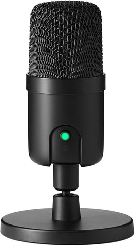 Amazon Basics Condenser Microphone for PC, Cardioid Pickup, USB Mic for Streaming, Recording, and Podcasting, 360° Adjustable Stand, Plug and Play, 5.8" x 3.4", Black