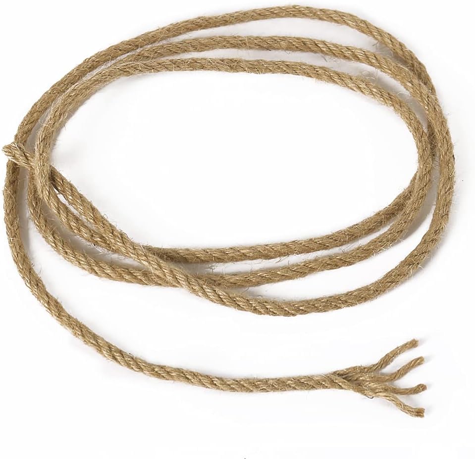 Tenn Well 5mm Jute Rope, 295 Feet 4Ply Twisted Thick Twine Rope