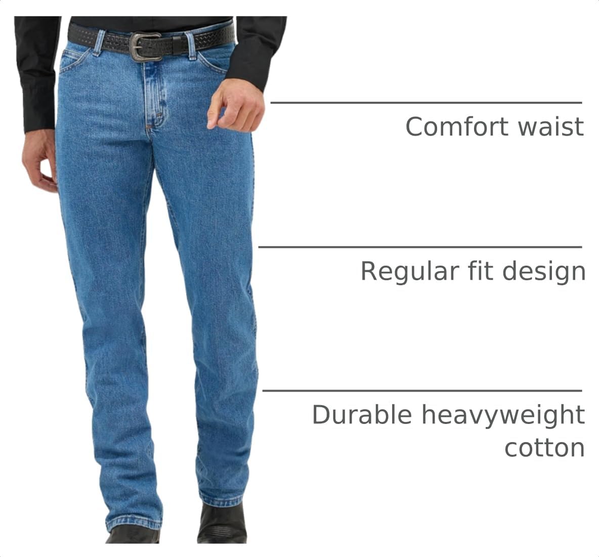 Men's Wrangler Premium Performance Regular Fit Blue Jean - 47MWZSW