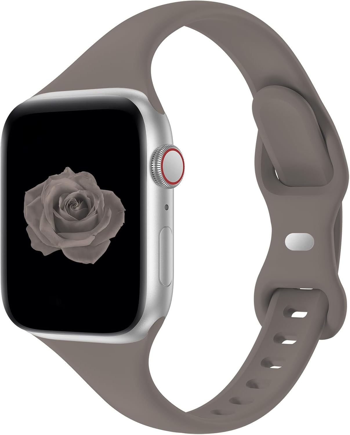 Thin Slim Band Compatible with Apple Watch 38mm 40mm 41mm 42mm 44mm 45mm 46mm 49mm, Replacement Silicone Sport Strap for iWatch Series 11/10/9/8/7/6/5/4/3/2/1 Ultra SE Women Men, Clay