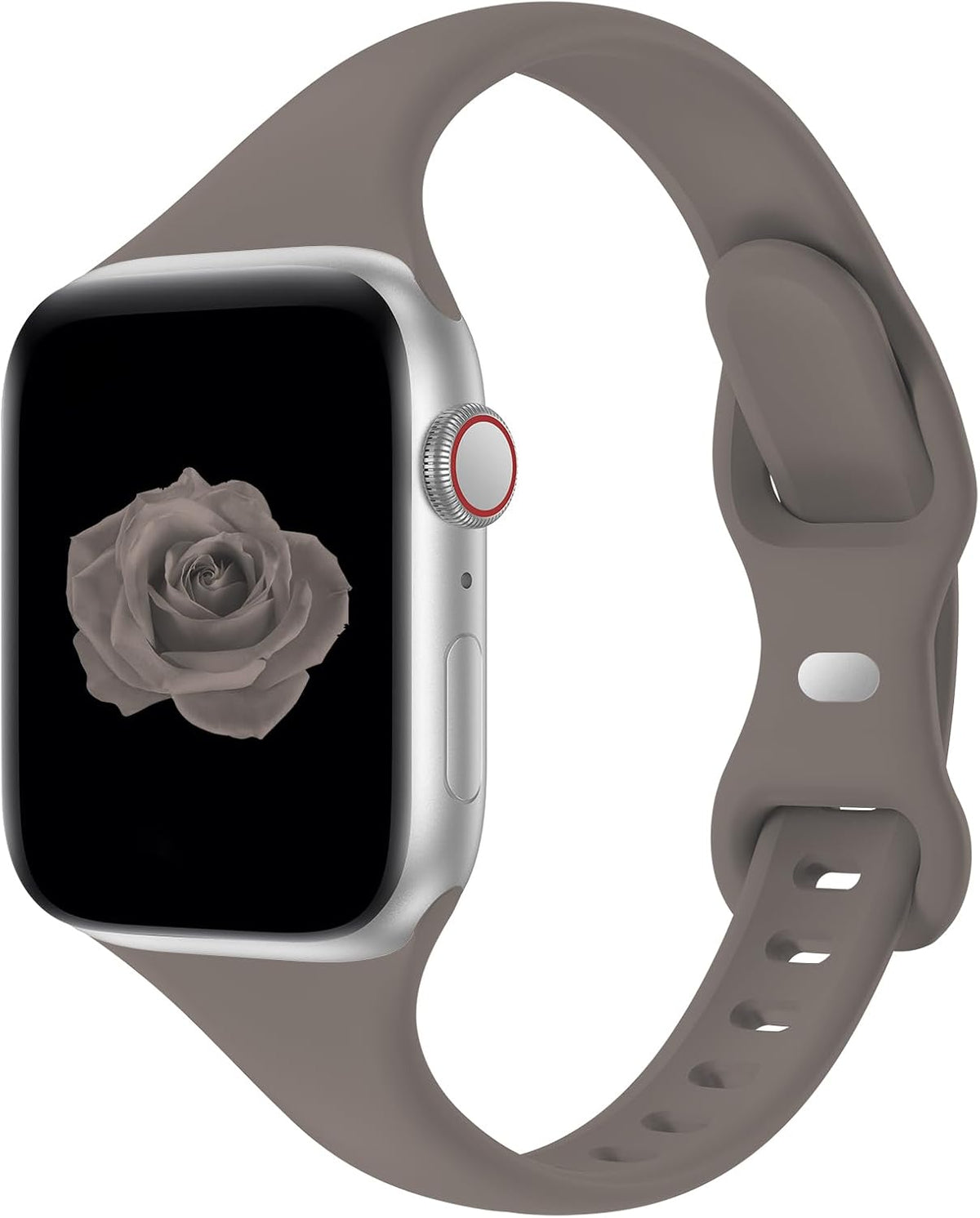 Thin Slim Band Compatible with Apple Watch 38mm 40mm 41mm 42mm 44mm 45mm 46mm 49mm, Replacement Silicone Sport Strap for iWatch Series 11/10/9/8/7/6/5/4/3/2/1 Ultra SE Women Men, Clay