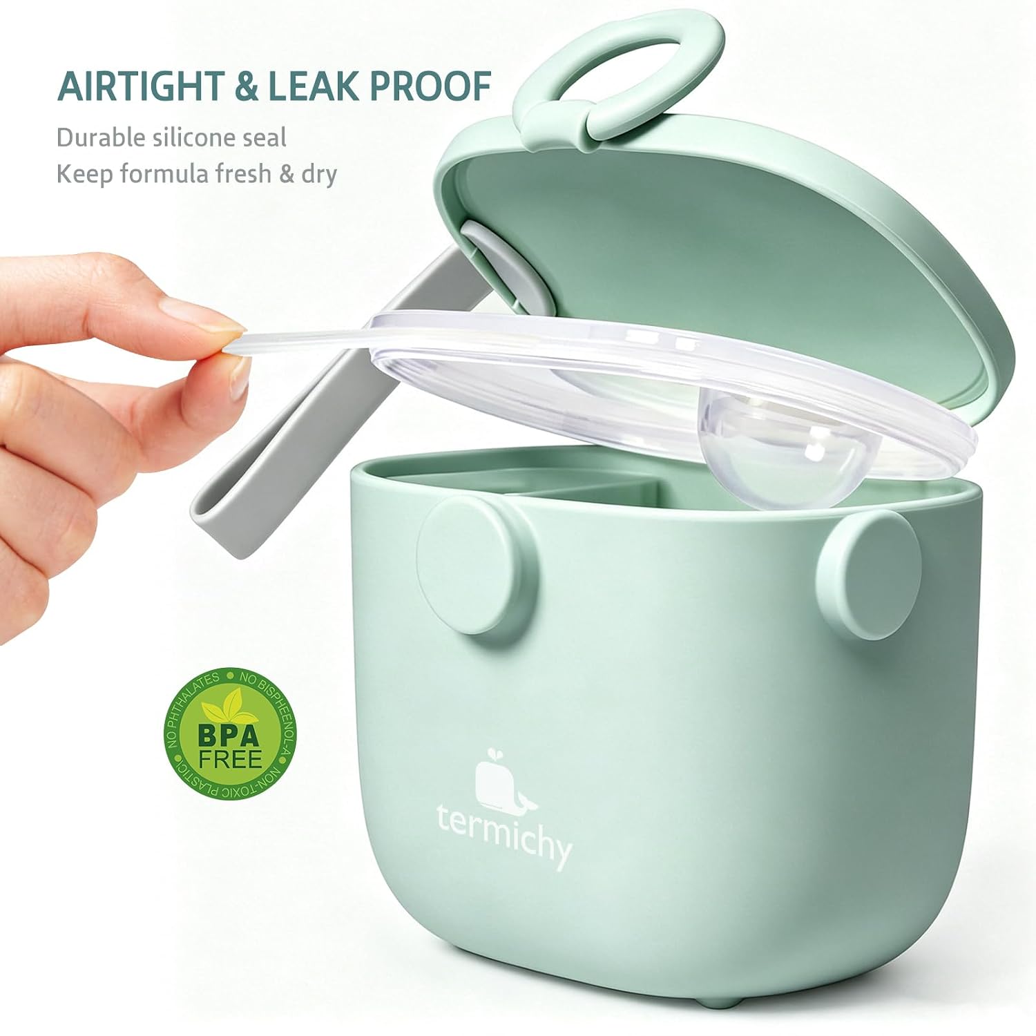 Termichy Baby Formula Dispenser for Travel: Portable Container with Scoop