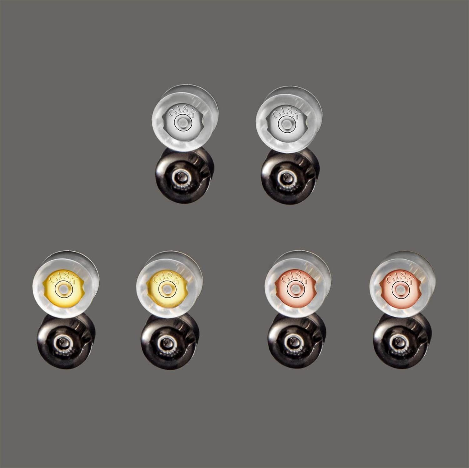 Earring Backs for Droopy Ears,Earring Backings,18K Gold Clear Earring Backs