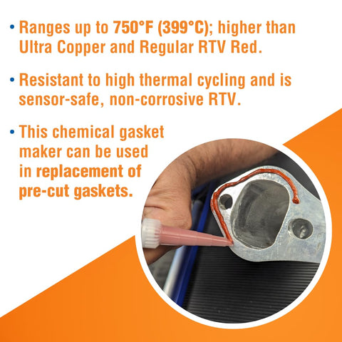 Permatex Optimum Red High Temperature Gasket Maker 13 oz