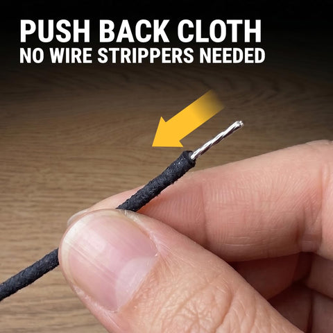 Gavitt Pushback Cloth Wire for Electric Guitar, 22 AWG Pre-tinned Stranded Copper Wire, 3 feet of Each Color, Black/White/Yellow
