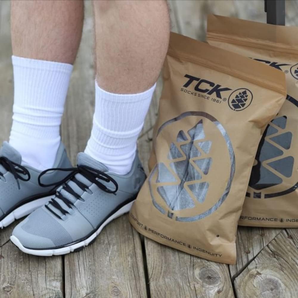 TCK Work & Athletic Crew Socks for Men & Women - Cushioned, Moisture Wicking Boot Socks, Supportive Arch